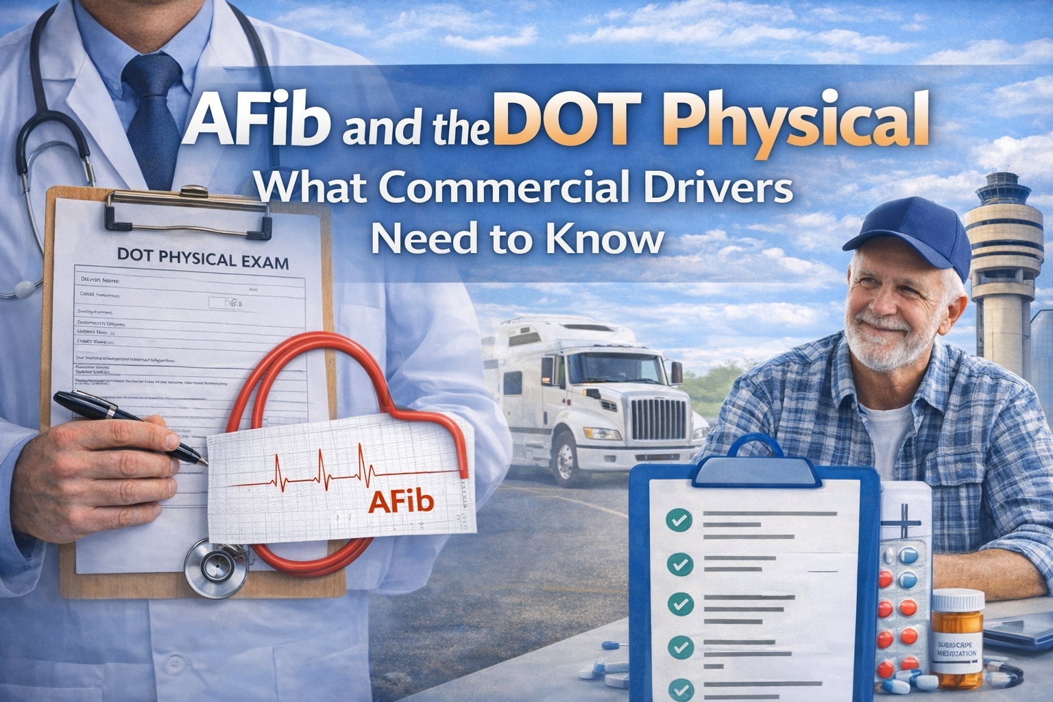 Driver health guide: atrial fibrillation (AFib) and DOT physical paperwork, cardiology clearance, and medical card certification