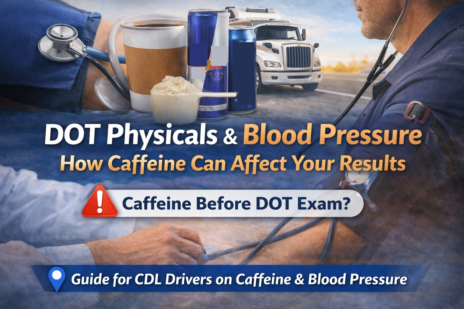 DOT physical and blood pressure: caffeine can affect your exam results