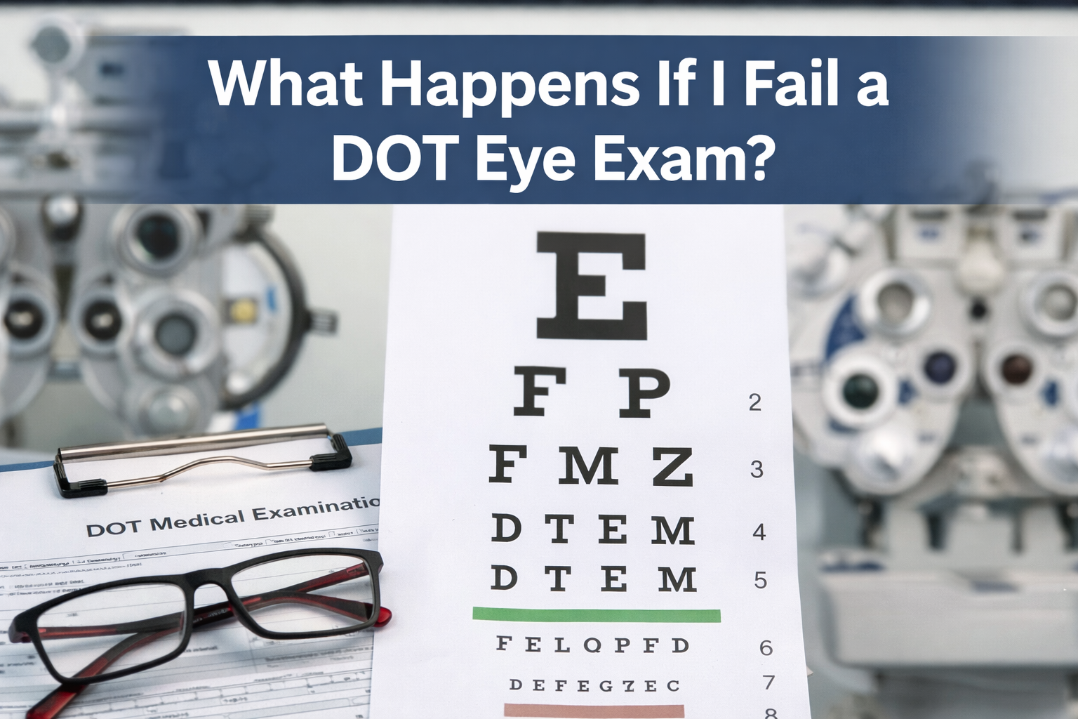 DOT vision exam and corrective lenses
